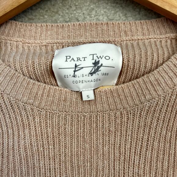 Part Two Knitted Pullover Soft Pink Ennypw Wool Blend Sweater Top Size S - Picture 10 of 13
